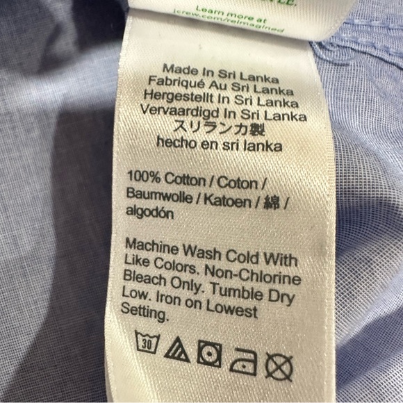 J.Crew End On End Women’s Cotton Blue  Short Sleeve Pajama Set Size S - Picture 9 of 13